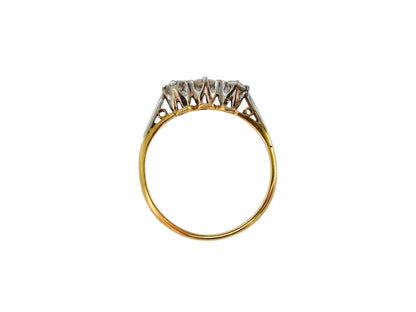 Vintage 18ct Gold Three-Stone Diamond Ring