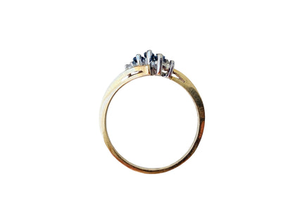 10ct Gold Sapphire & Diamond Ring