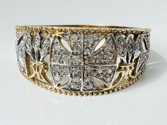 9ct Gold Diamond Ring