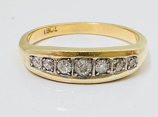 Vintage 18ct Gold Diamond Ring