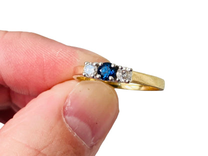 18ct Gold Sapphire & Diamond Ring