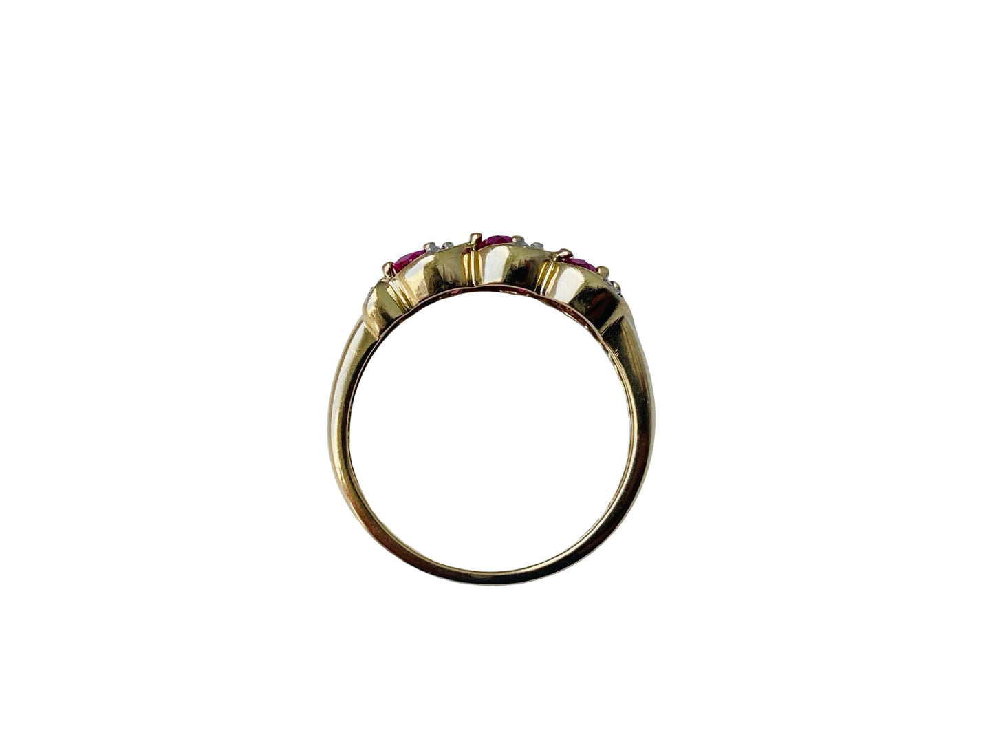 9ct Gold Ruby & Diamond Ring