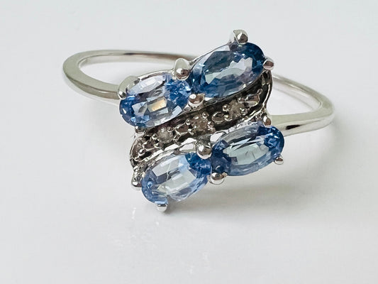 9ct Gold Sapphire & Diamond Ring