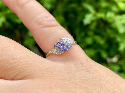9ct Gold Tanzanite & Diamond Ring
