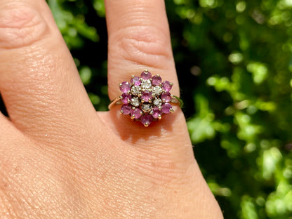 9ct Gold Ruby & Diamond Ring