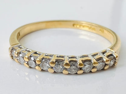 18ct Gold Nine-Stone Diamond Stacking Ring