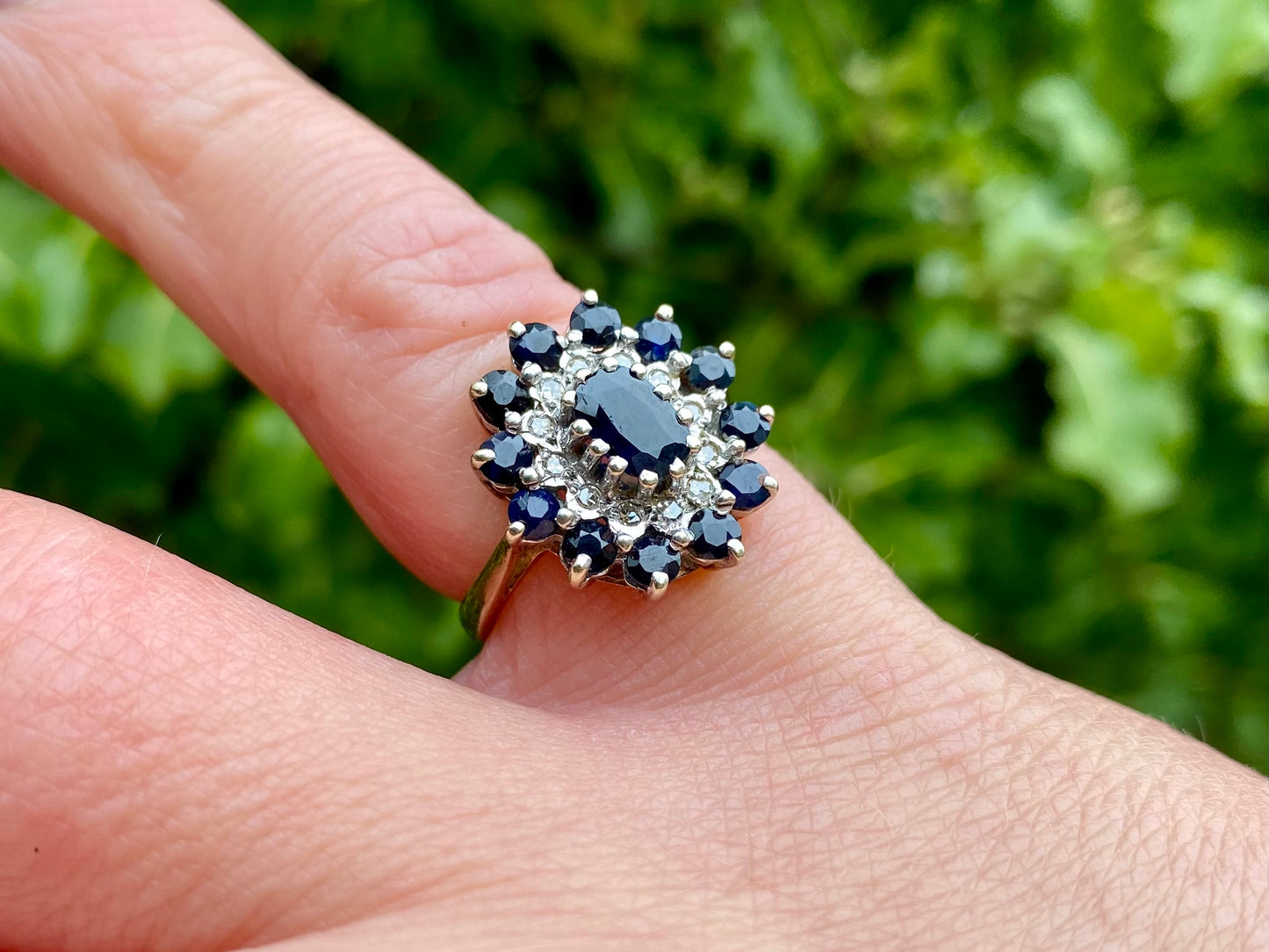 9ct Gold Sapphire & Diamond Ring