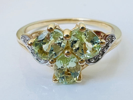 9ct Gold Kijani Garnet & Zircon Ring