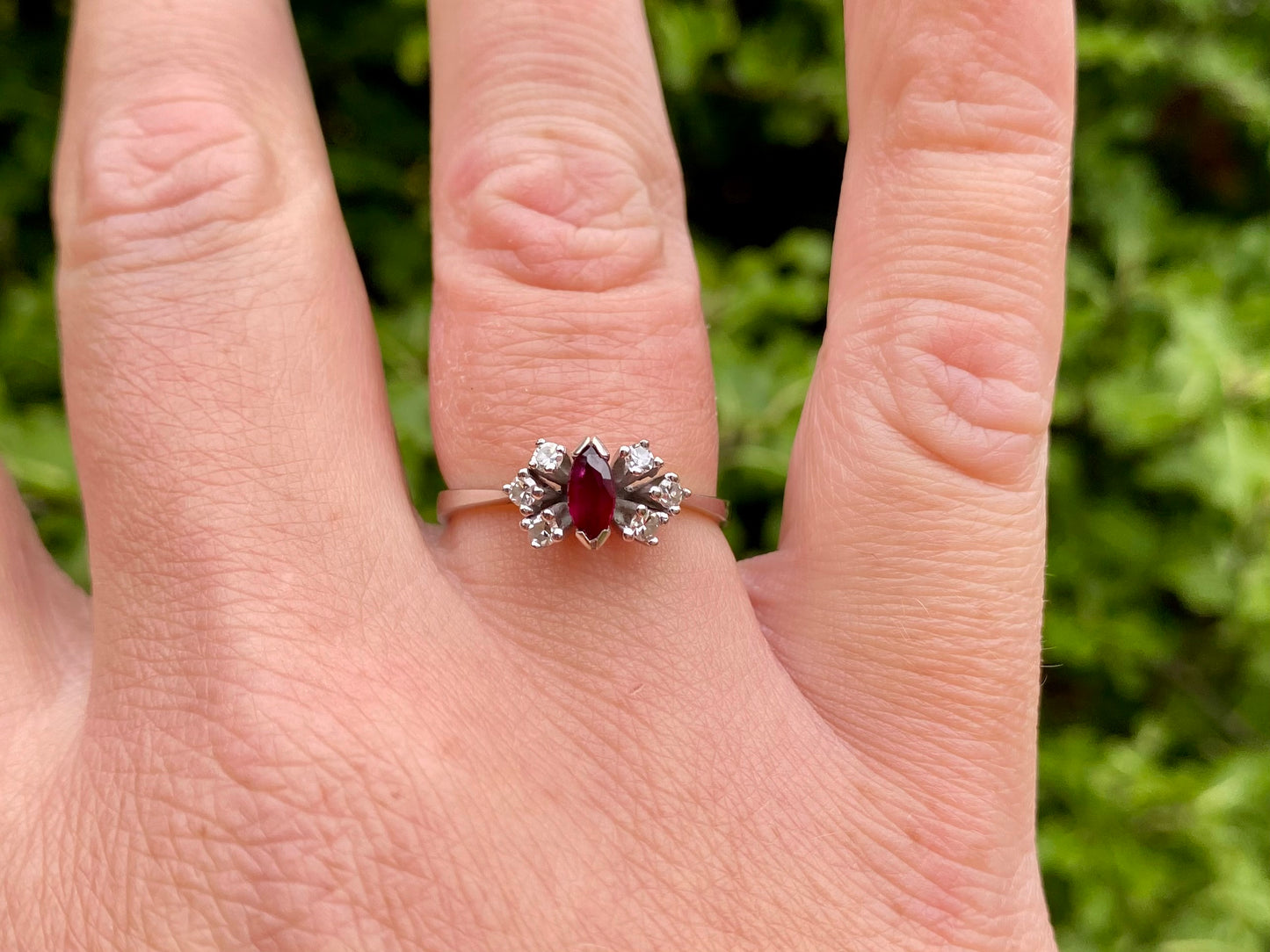 14ct Gold Ruby & Diamond Ring
