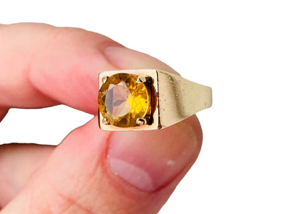 Vintage 9ct Gold Citrine Ring