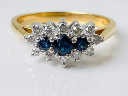 18ct Gold Sapphire & Diamond Ring