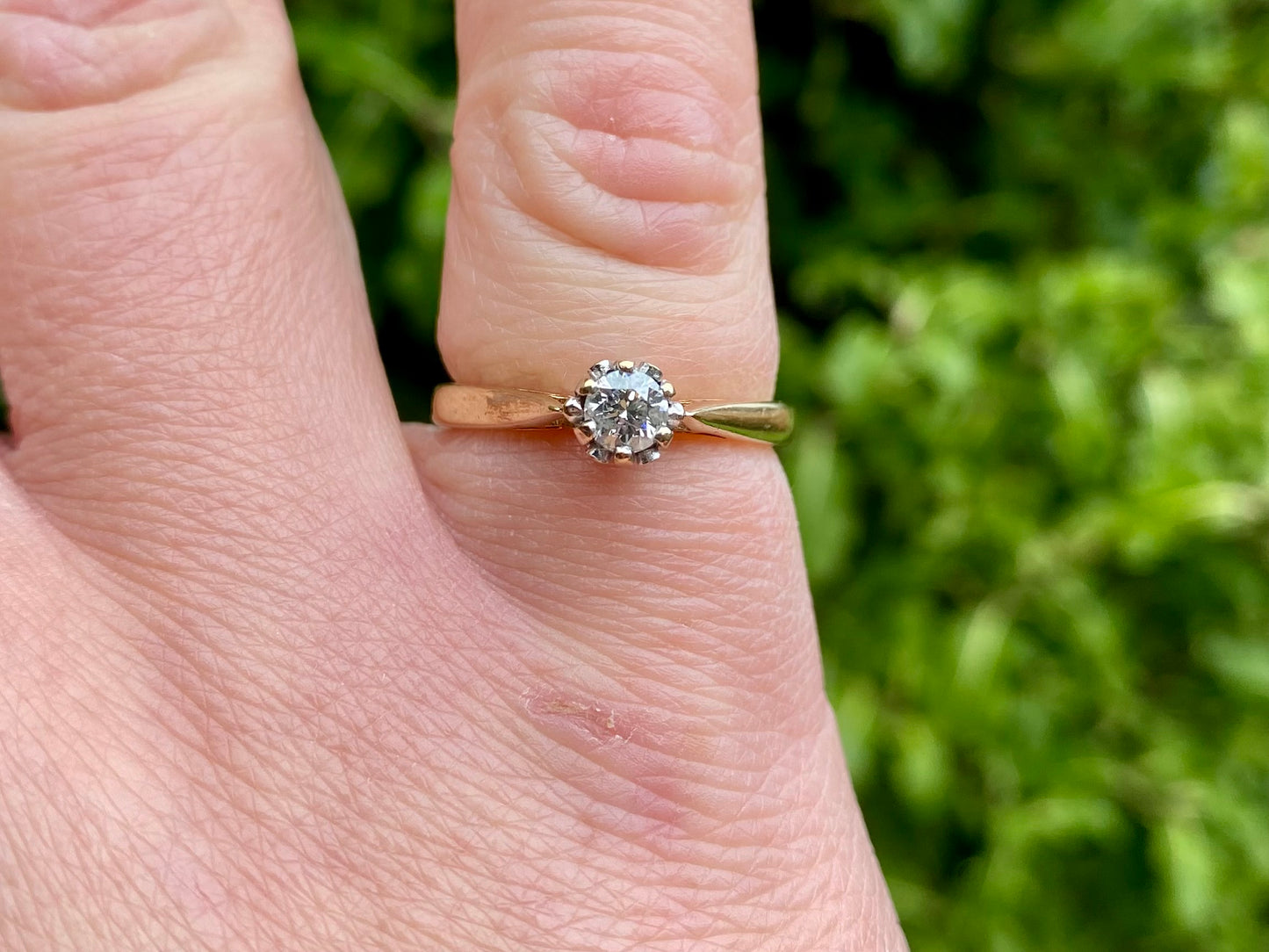 9ct Gold Diamond 0.25ct Solitaire Ring