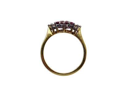 Vintage 18ct Gold Ruby & Diamond Ring