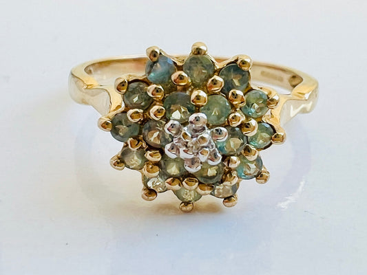 9ct Gold Alexandrite & Diamond Ring