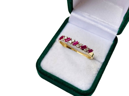 18ct Gold Ruby & Diamond Ring