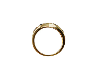 9ct Gold Sapphire & Diamond Wishbone Ring