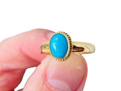 9ct Gold Turquoise Ring