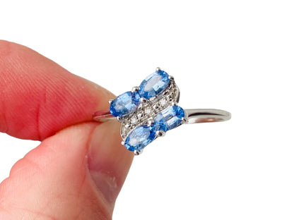 9ct Gold Sapphire & Diamond Ring