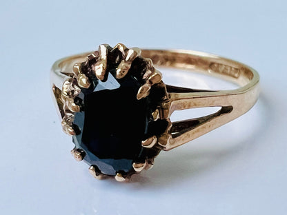 Vintage 9ct Gold Sapphire Ring
