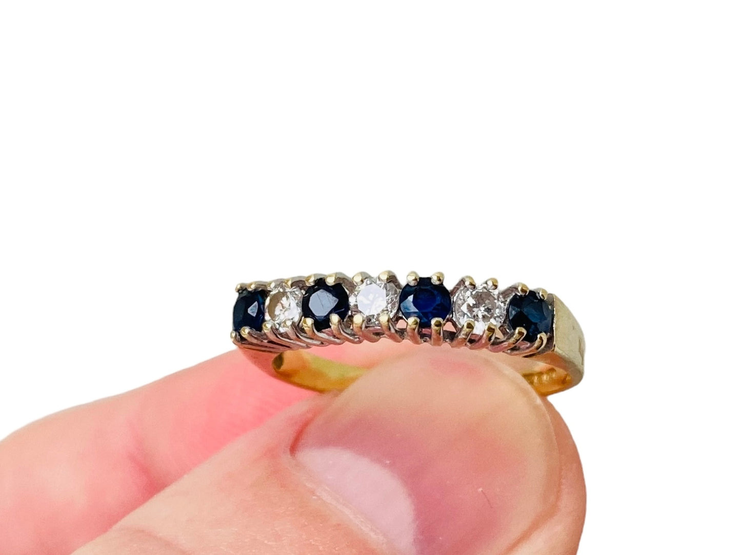 Vintage 18ct Gold Sapphire & Diamond Ring