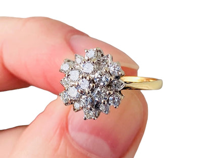 18ct Gold Diamond Cluster Ring