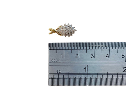 9ct Gold Diamond Cluster Pendant