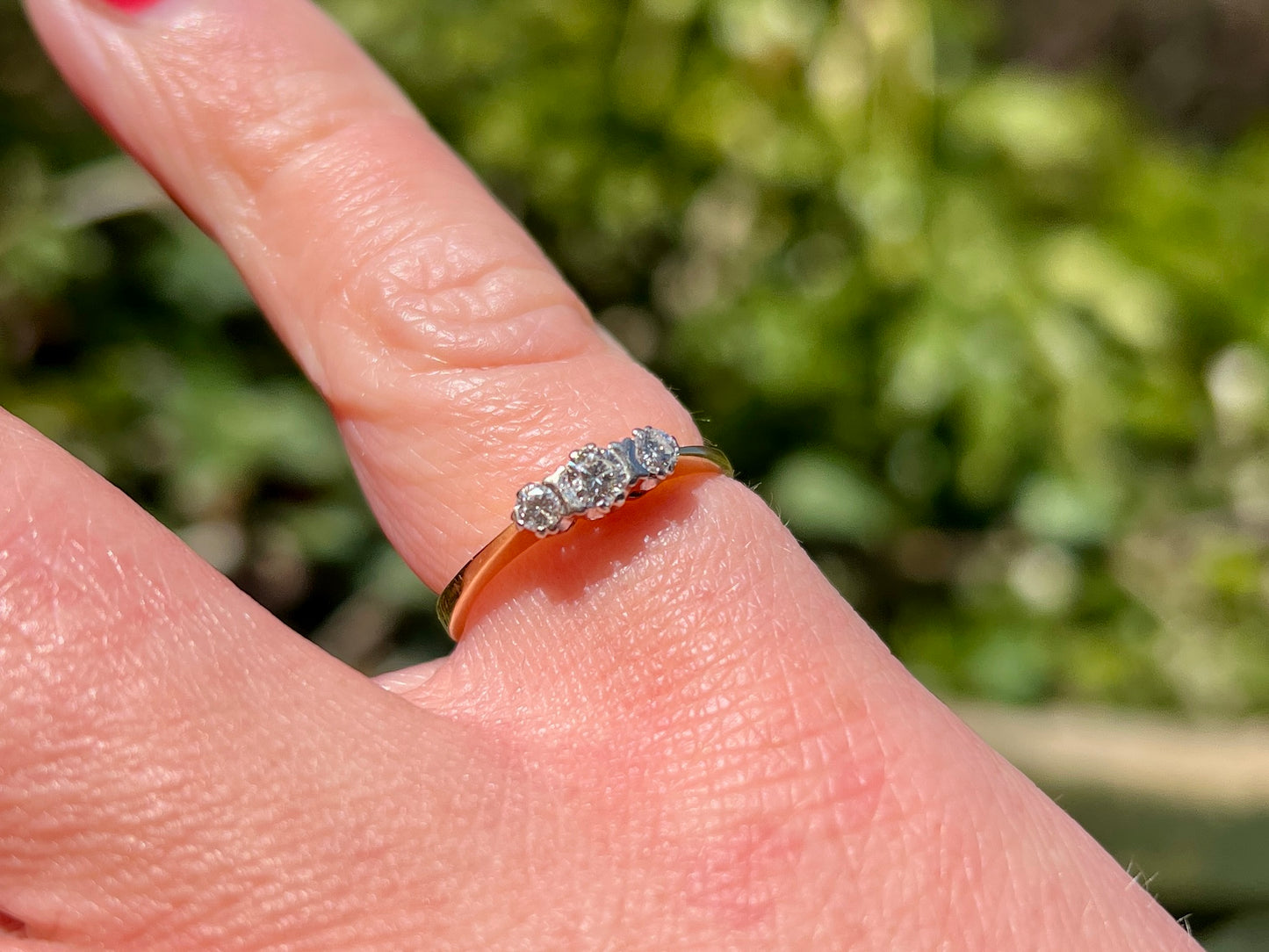 18ct Gold Three-Stone Diamond Ring