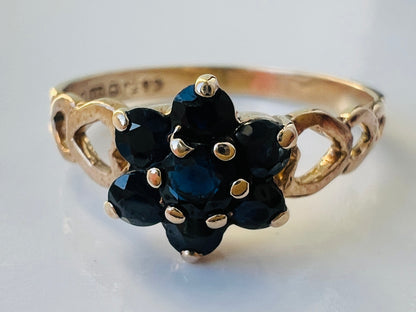 Vintage 9ct Gold Sapphire Ring