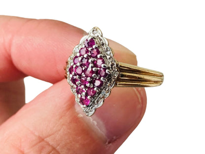 9ct Gold Ruby & Diamond Ring
