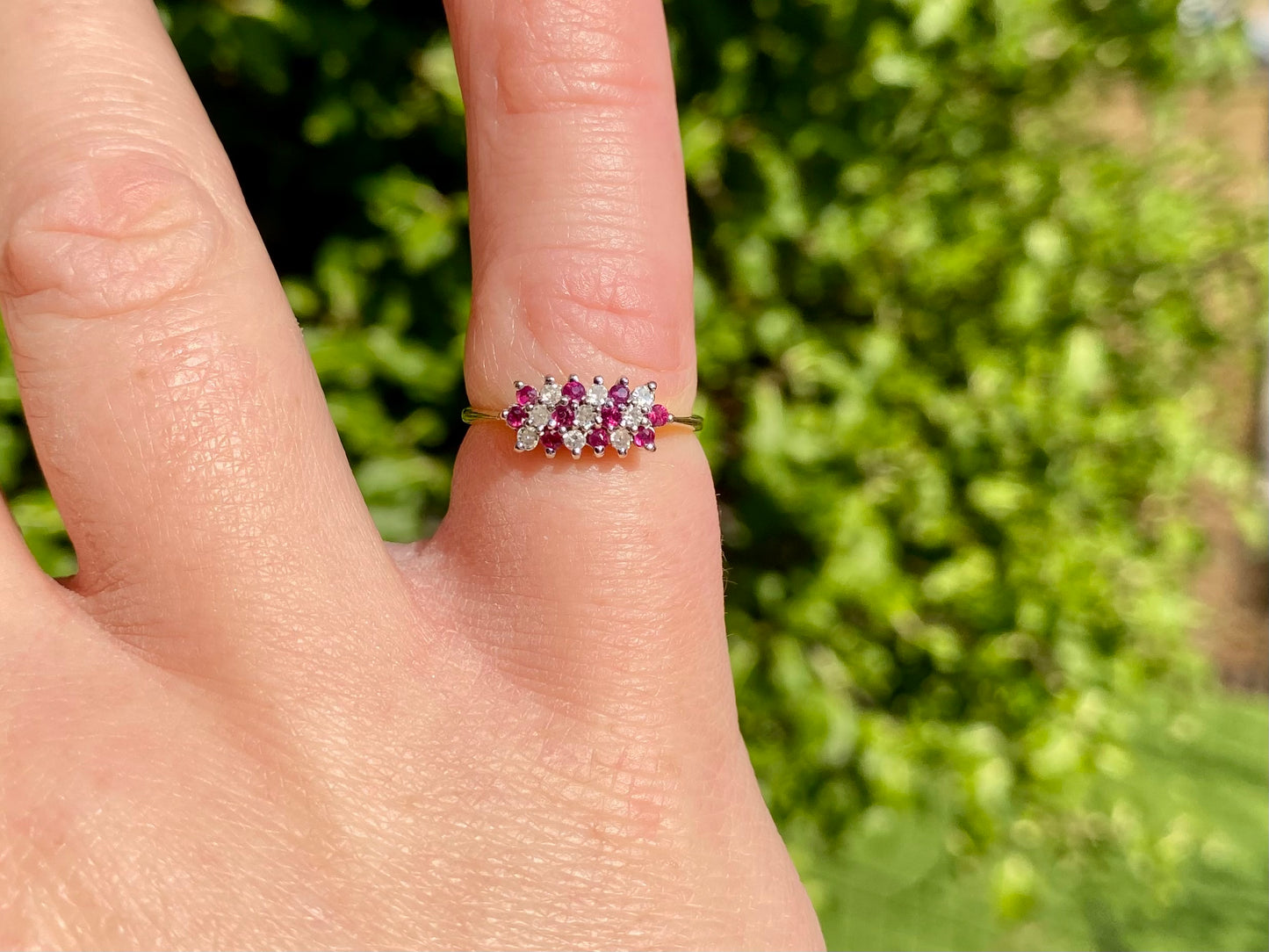 Vintage 18ct Gold Ruby & Diamond Ring