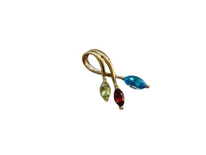 9ct Gold Multi-Gemstone Pendant