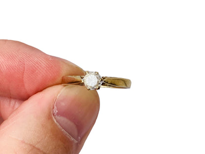 9ct Gold Diamond 0.25ct Solitaire Ring