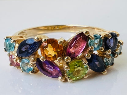 9ct Gold Multi-Gemstone Ring