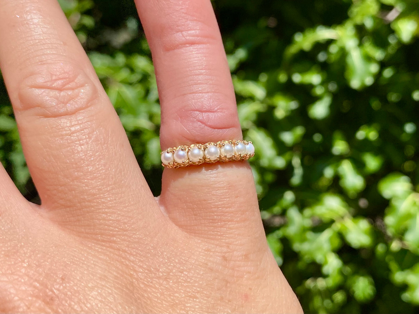 Vintage 9ct Gold Pearl Ring