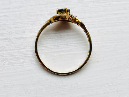 9ct Gold Sapphire & Diamond Ring