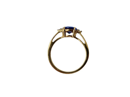 9ct Gold Tanzanite & Diamond Ring