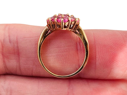 18ct Gold Pink Sapphire & Diamond Ring