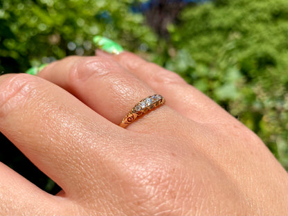 Antique 18ct Gold Five-Stone Diamond Ring