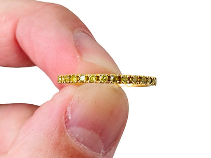 9ct Gold Yellow Diamond Stacking Ring