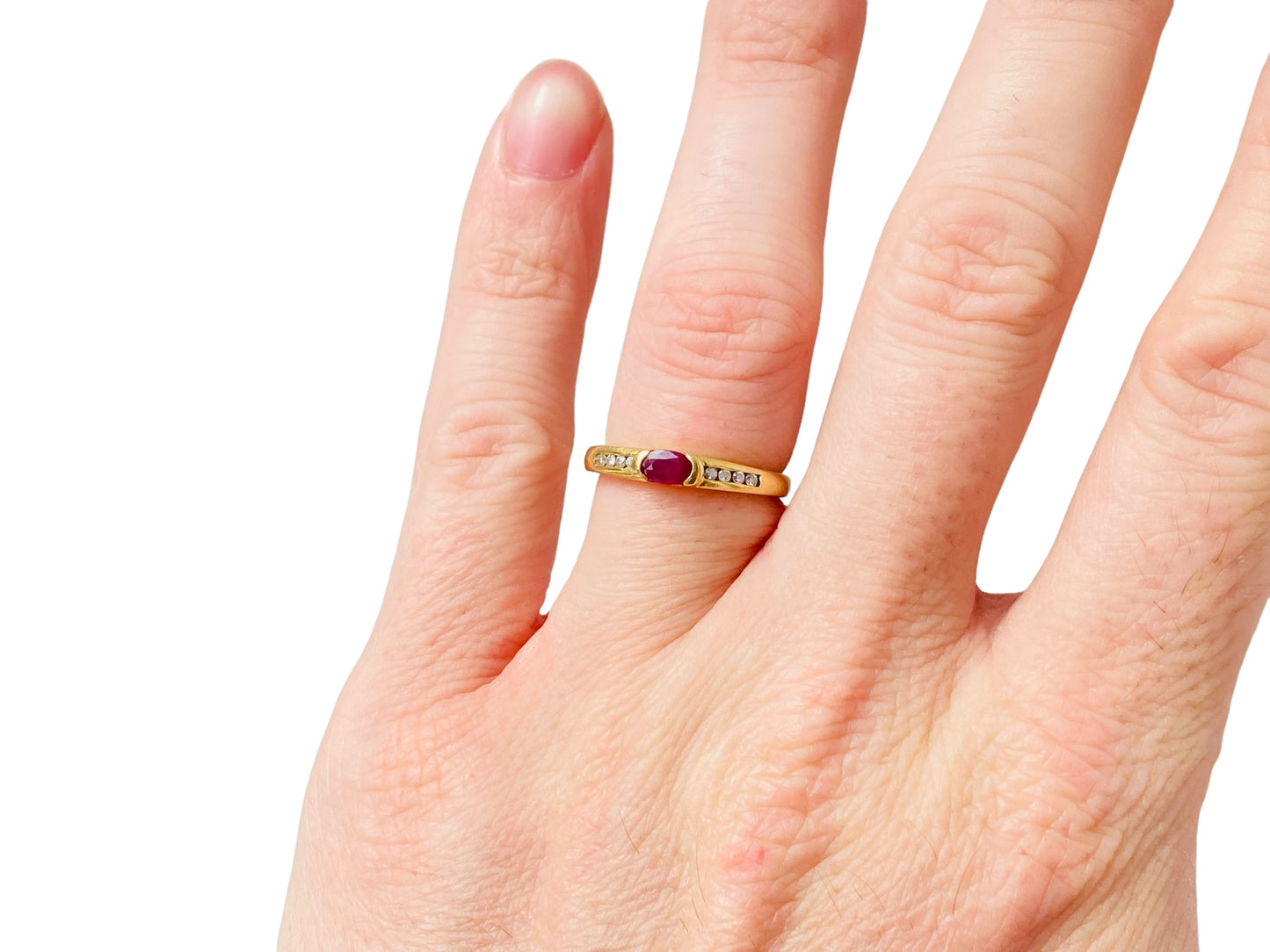 18ct Gold Ruby & Diamond Ring