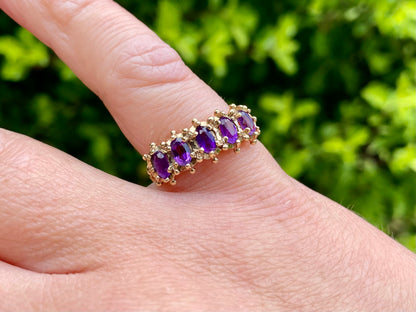 Vintage 9ct Gold Amethyst Ring