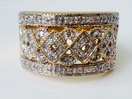 9ct Gold Diamond Ring