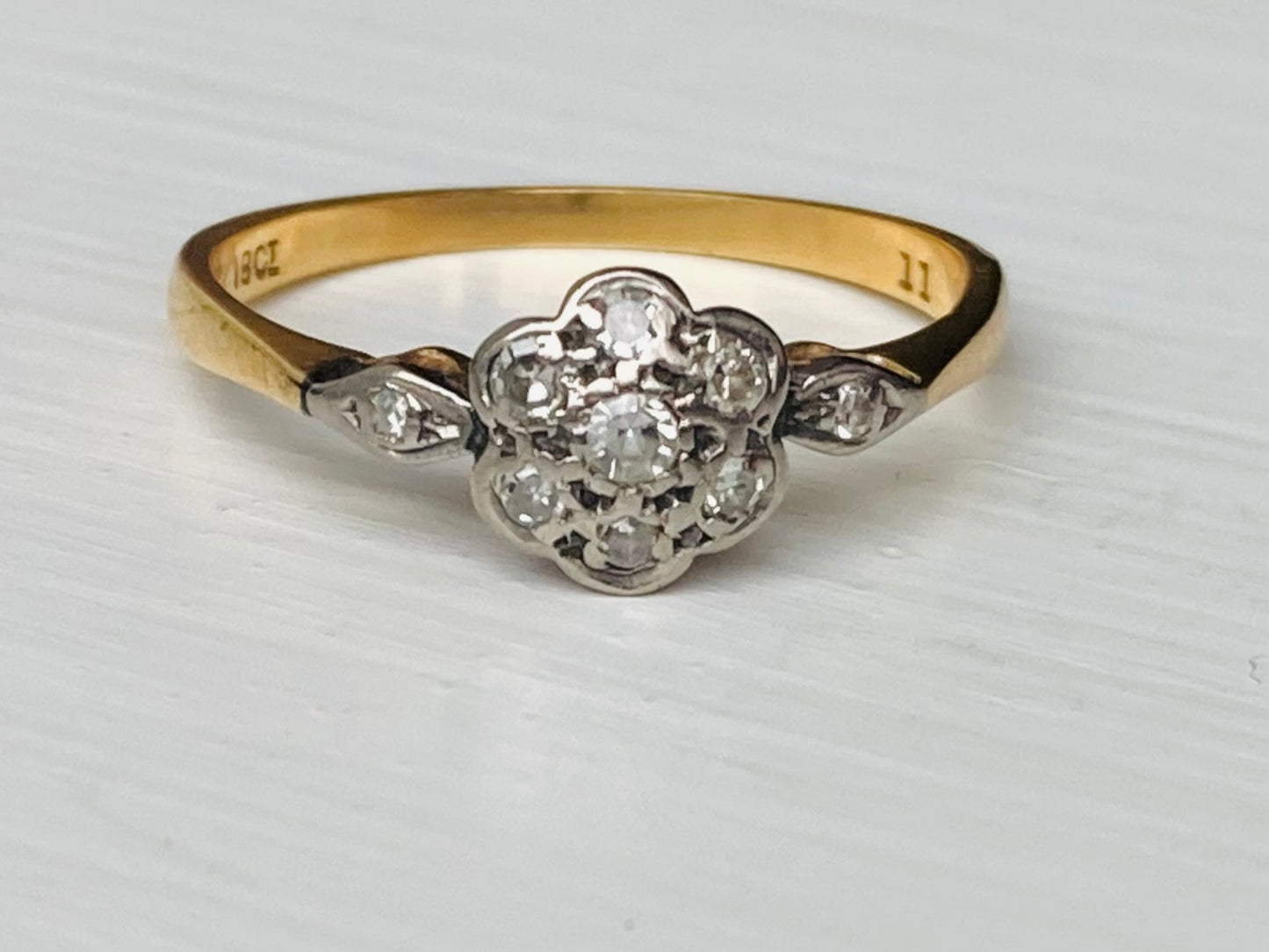 Antique 18ct Gold Diamond Ring