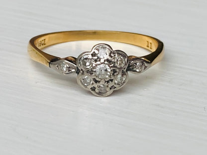 Antique 18ct Gold Diamond Ring