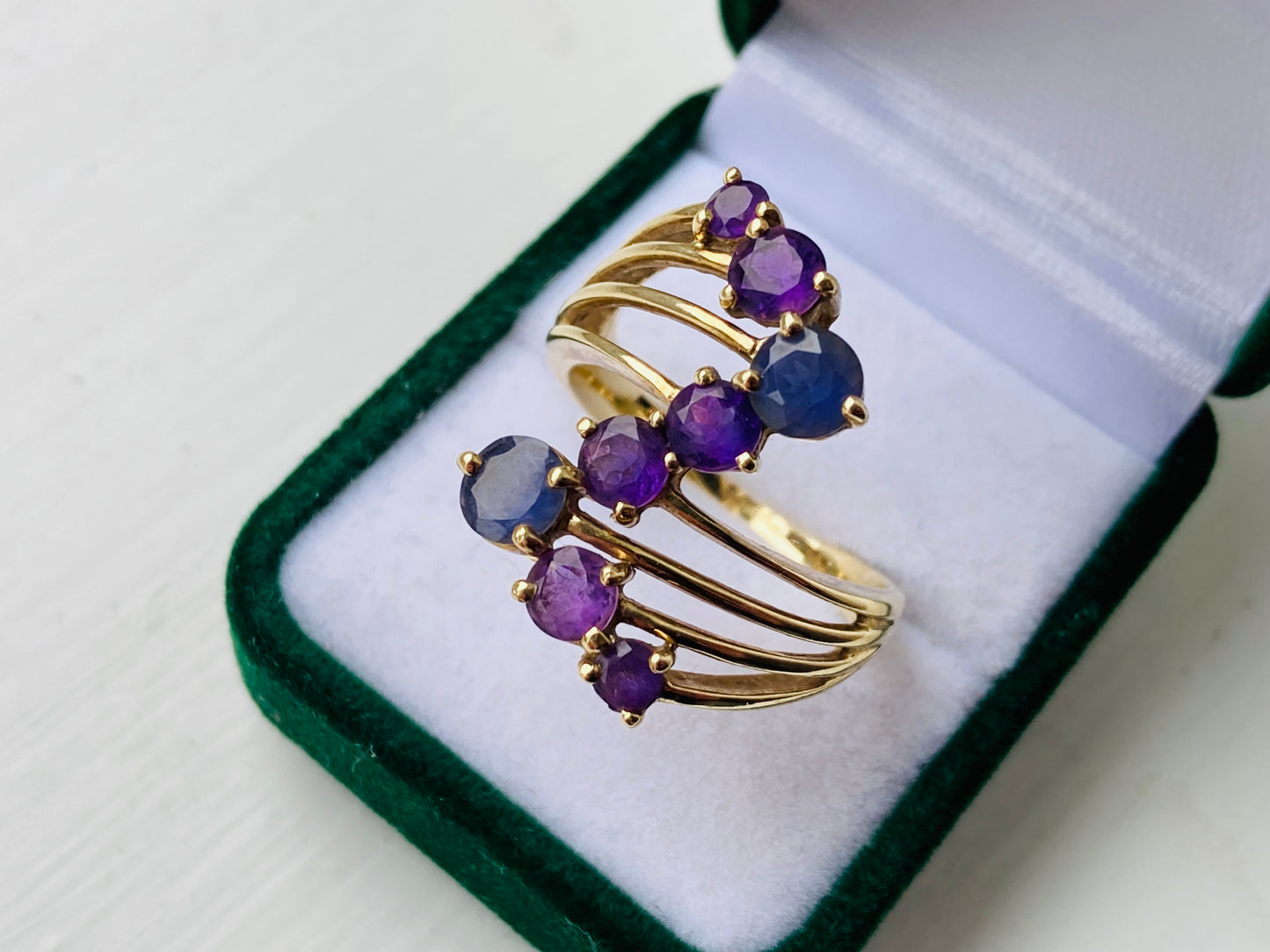 9ct Gold Amethyst & Iolite Ring