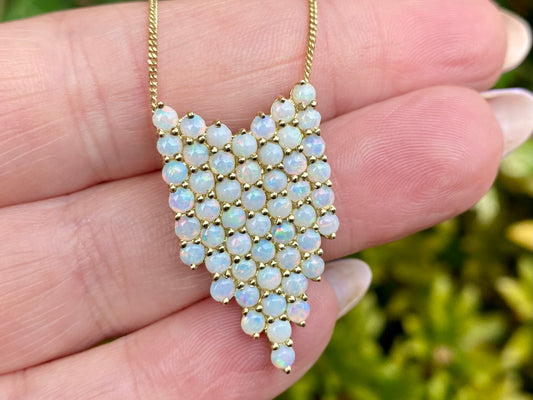 9ct Gold Opal Pendant With Necklace