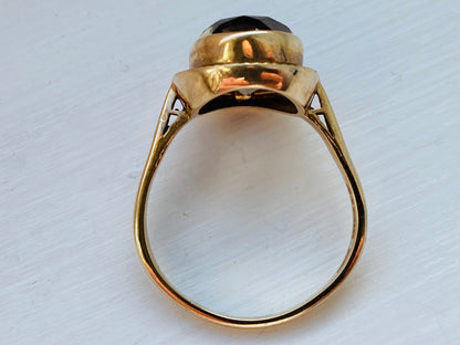 9ct Gold Smoky Quartz Ring