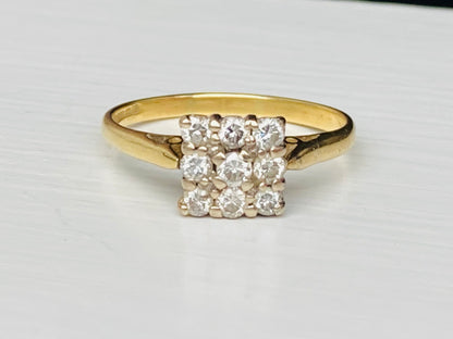 Vintage 18ct Gold Diamond Ring