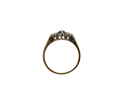 Vintage 9ct Gold Sapphire & Diamond Ring