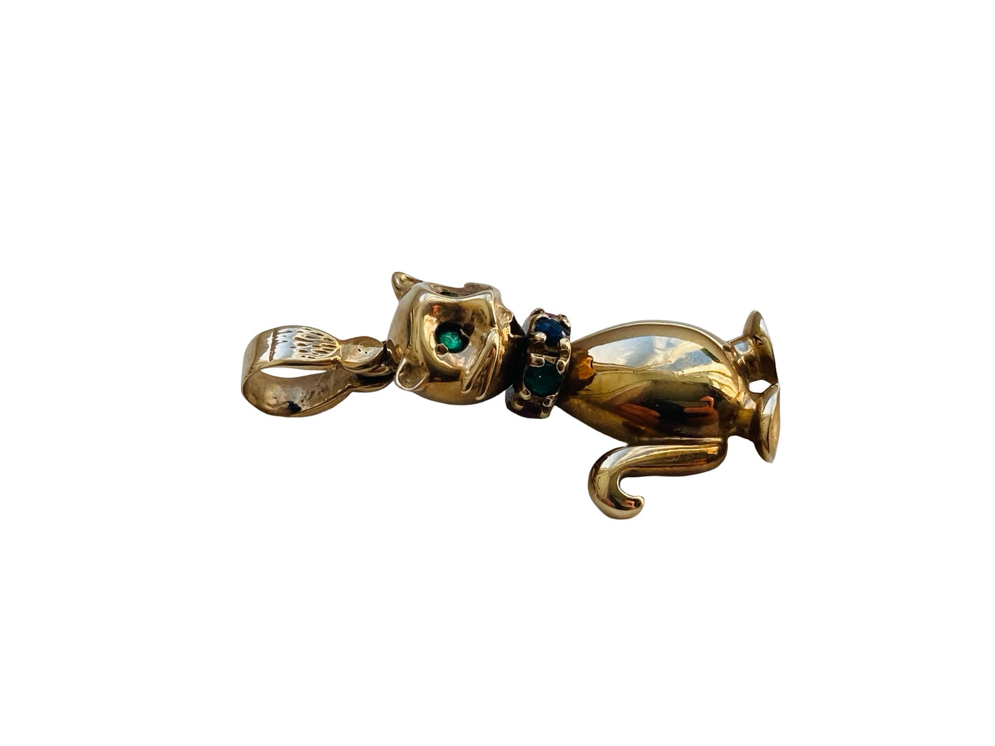 9ct Gold Cat Pendant